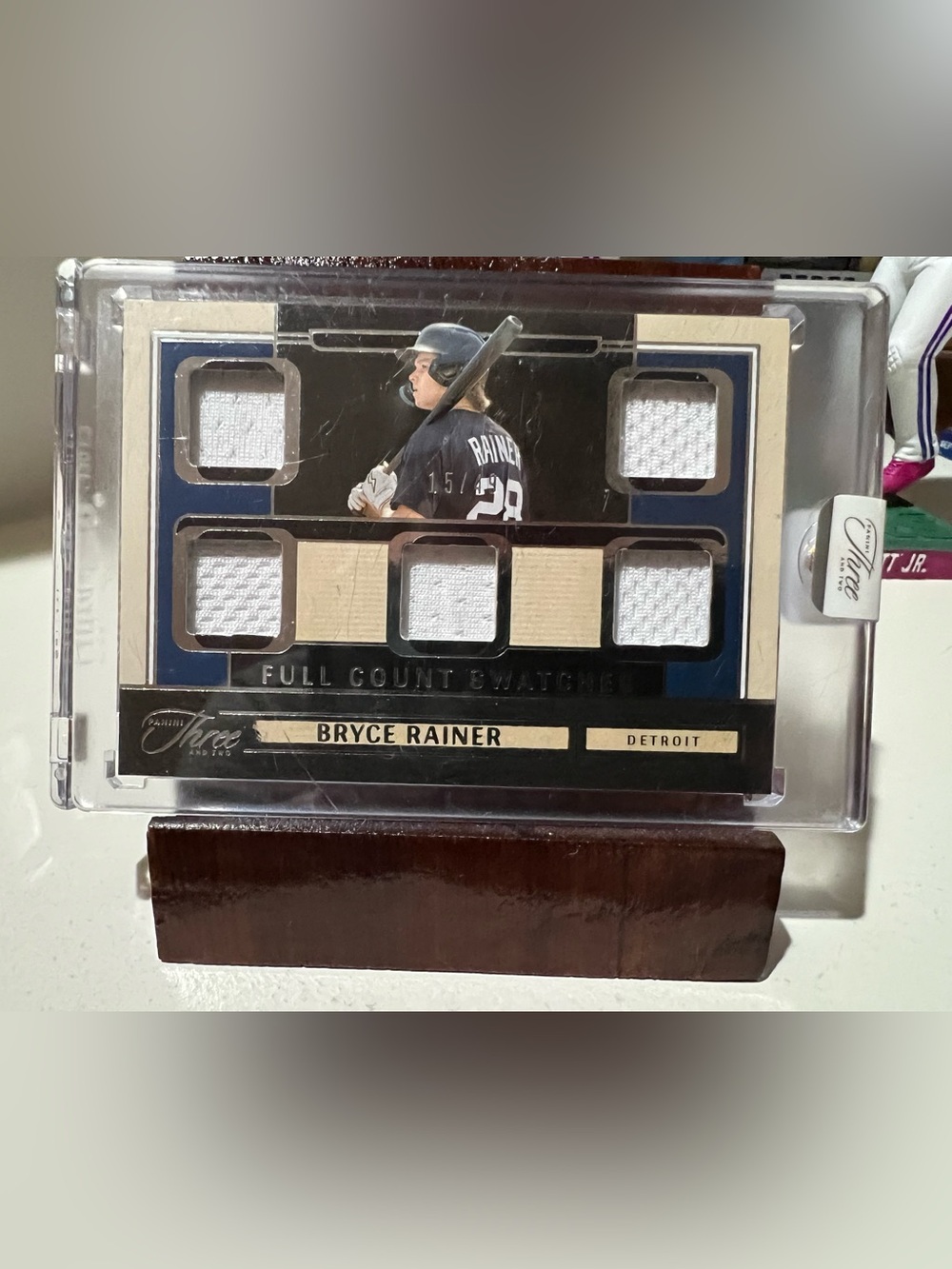 Bryce Rainer Detroit Full Count Swatches Baseball Card -